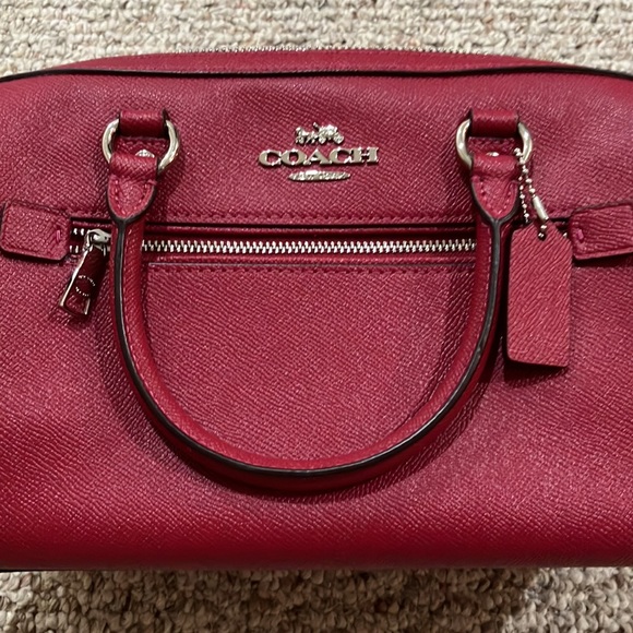 Coach Rowan Satchel Bag for Women - Dark Fuchsia - F79946 - Picture 3 of 13